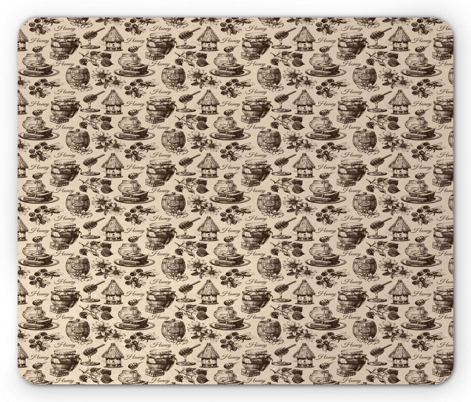 Vintage Honey Mouse Pad - Non-Slip Rubber Desk Mat for Office & Gaming