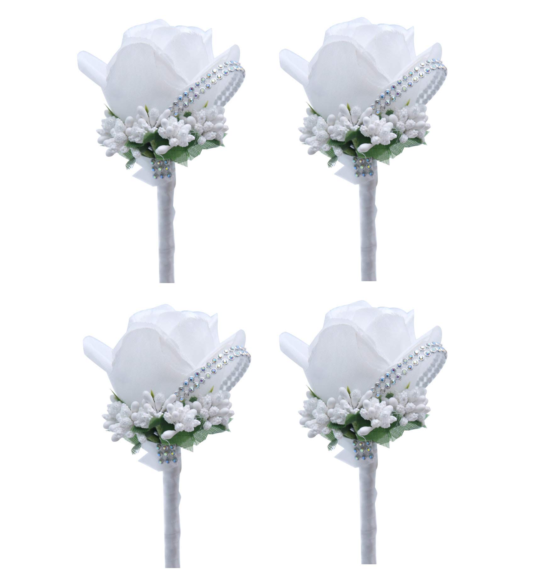 Groomsman Rose Boutonniere - Elegant Wedding Prom Party Corsage Brooch for Men - Perfect for Weddings, Proms & Formal Events