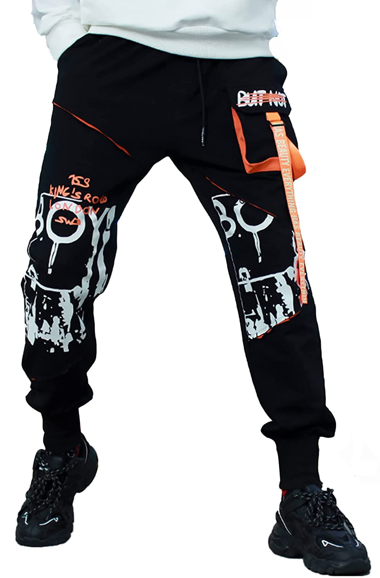 MOKEWEN Men's Jogger Pants with Pockets - Athletic Cargo Sweatpants for Running, Gym & Casual Wear | Comfortable Ankle-Length Workout Pants for Men