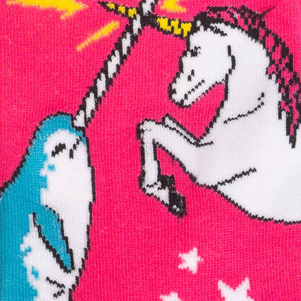 Sock It To Me Women's Crew Socks - Unicorn vs Narwhal Design | Fun Novelty Socks for Women | Perfect for Casual Wear, Gift Giving & Cosplay Outfits