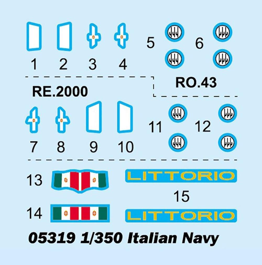 1/350 Italian Navy Battleship RN Littorio Model Kit - DIY Gift for Collectors & History Fans