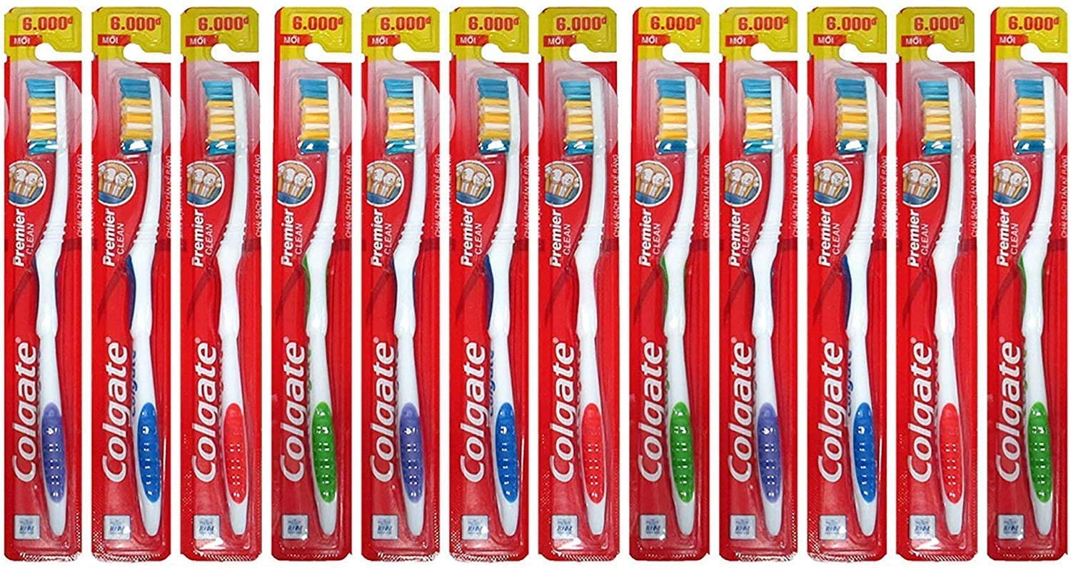 JOEY'Z Set of 12 Medium Bristle Toothbrushes - Soft Dental Care for Adults & Kids - Perfect for Travel, Home & Office Use