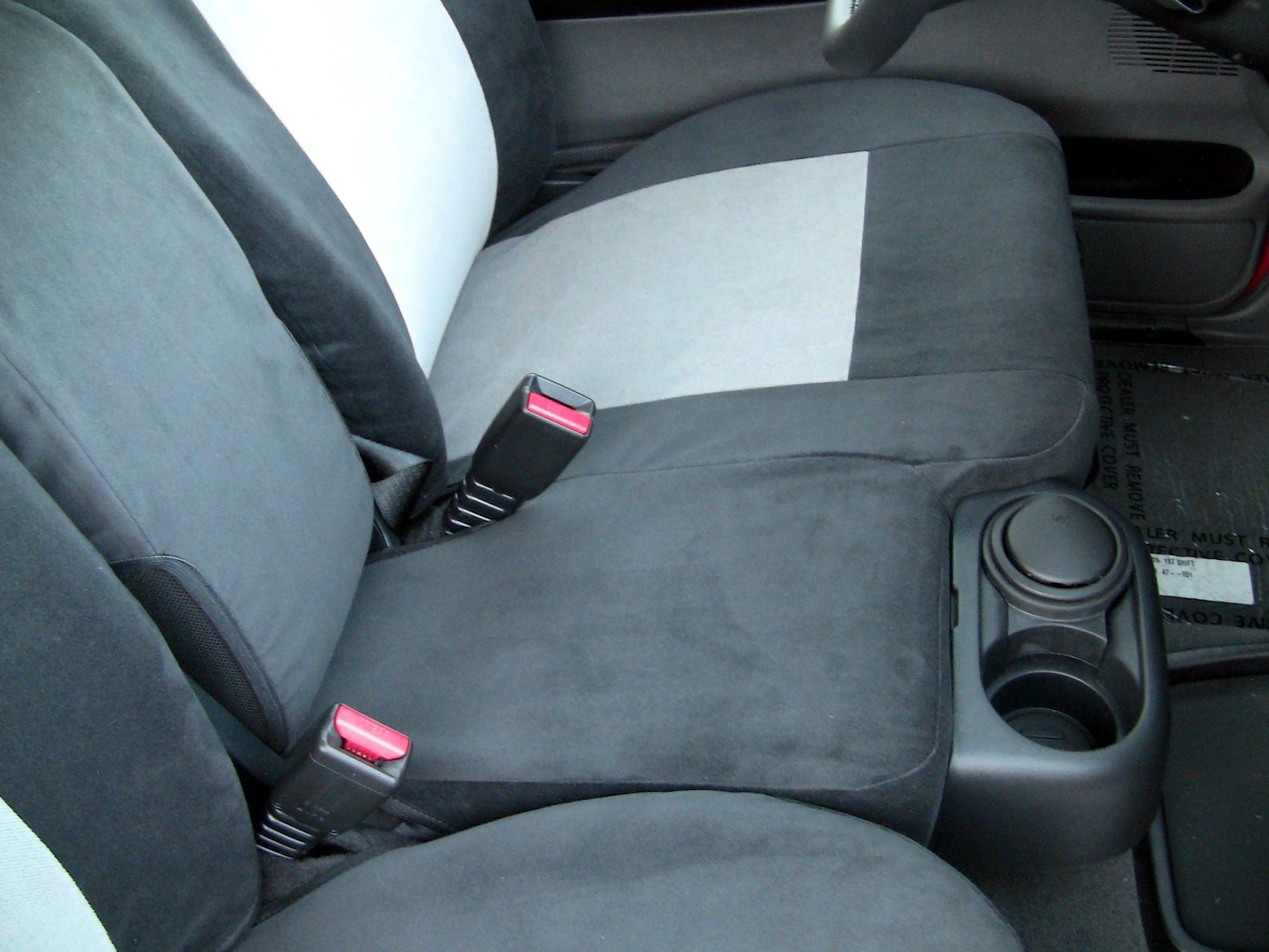**Durafit Custom Seat Covers for 2010-2012 Ford Ranger Pickup - 60/40 Bench Split Black Leatherette with Gray Velour Inserts - Perfect Fit & Protection for Daily Commute & Off-Road Adventures**