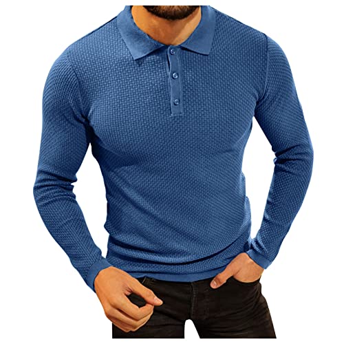 Men's Casual Long Sleeve Shirt with Buckle Lapel - Office & Date Night Wear