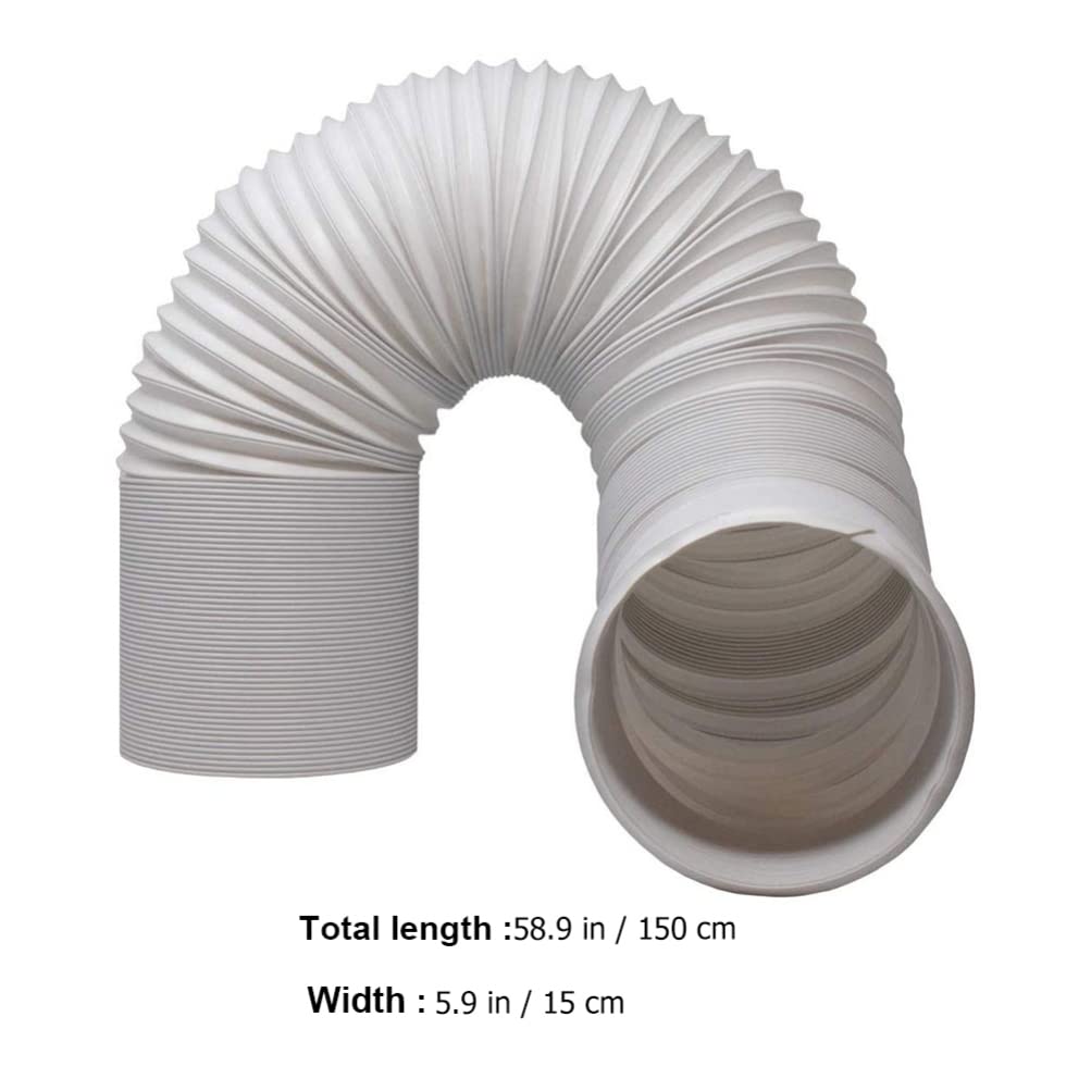 Universal Air Conditioning Exhaust Duct & Dryer Vent Hose - Flexible AC Hose for Kitchen, Household & HVAC Discharge | Perfect for Home, RV & Portable AC Units