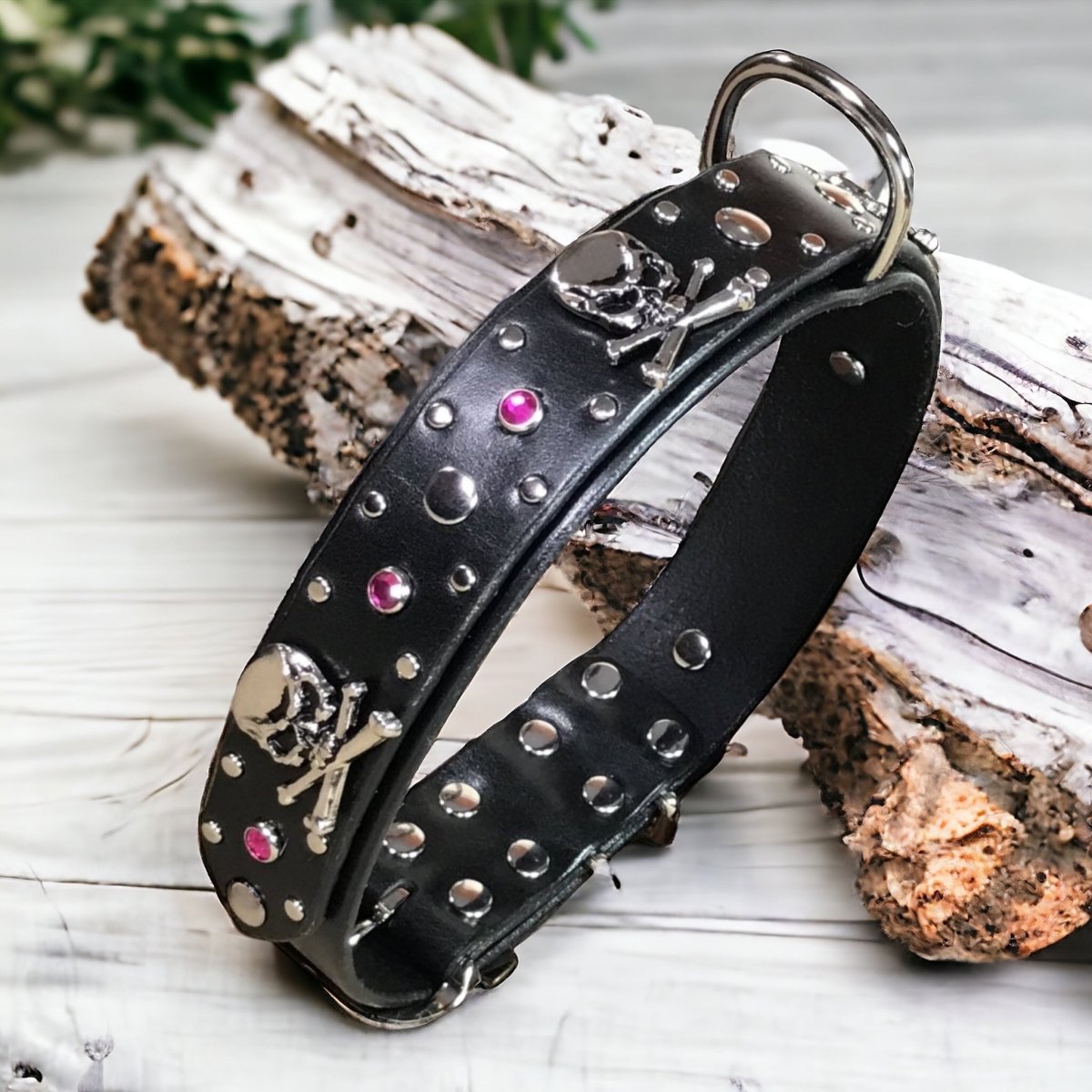 Premium Bellamy Leather Dog Collar - Adjustable & Durable Pet Collar for Small Medium Large Dogs - Perfect for Daily Walks, Training & Outdoor Adventures