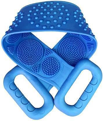 Exfoliating Silicone Body Scrubber Belt - Washable Bath Brush for Deep Skin Cleansing & Dead Cell Removal | Perfect for Shower, Spa & Home Skincare Routine