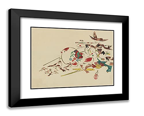 Black Modern Wood Frame with Double Matting
