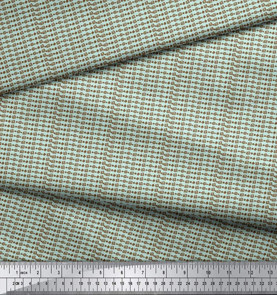 Soimoi Moss Green Georgette Fabric by The Yard - 42