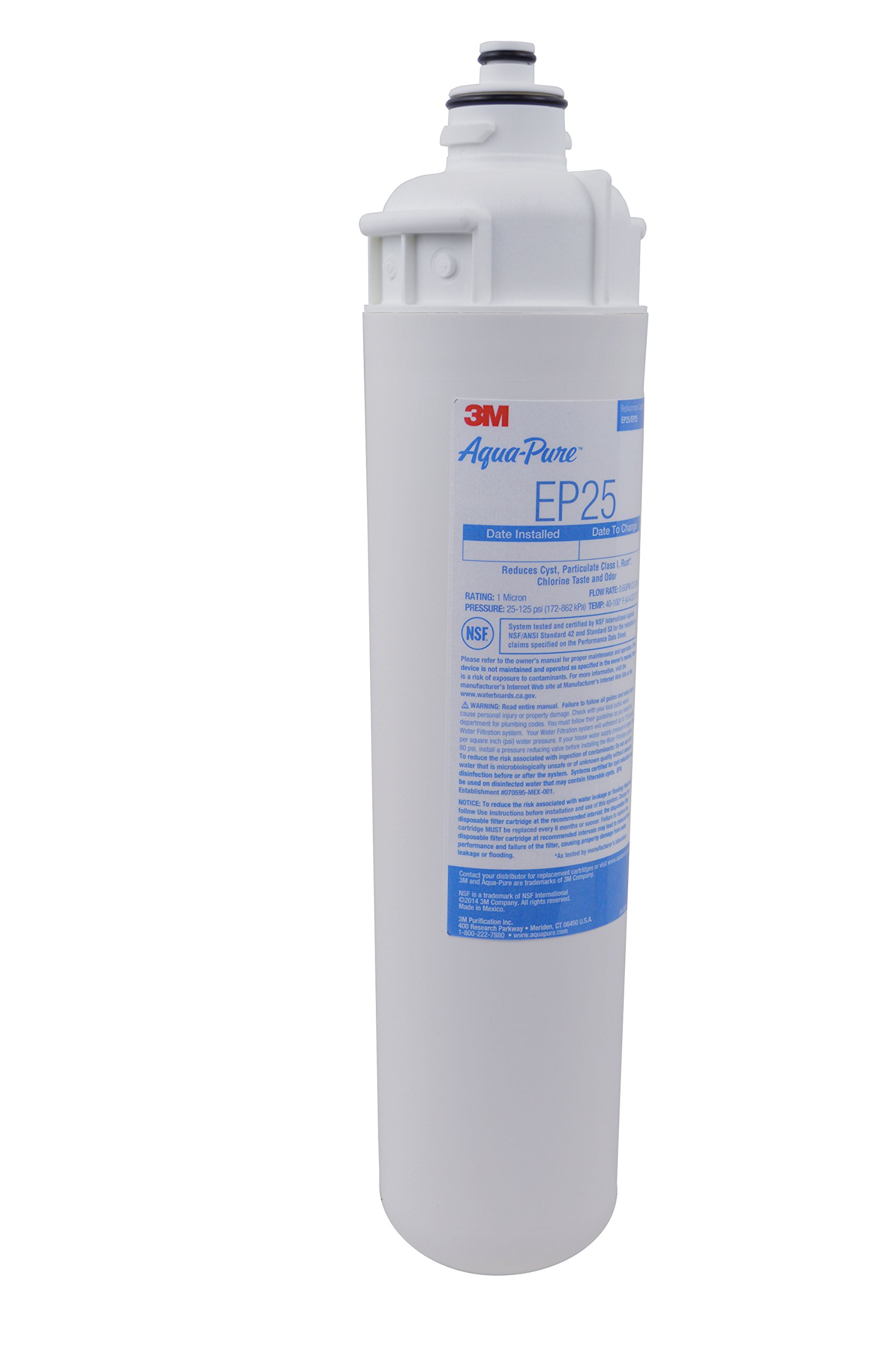3M Under Sink Water Filter Cartridge EP25 (5631611) - Replacement Faucet Filter for Clean Drinking Water | Perfect for Kitchen Sink, RV, and Office Use