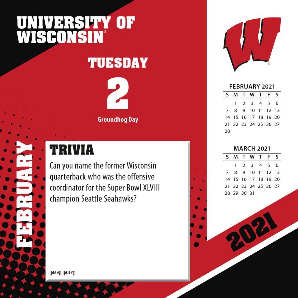 TURNER Sports Wisconsin Badgers 2021 Box Calendar - Official NCAA College Team Wall Planner | Perfect for Fans, Dorms, Offices & Gifts (21998051386)