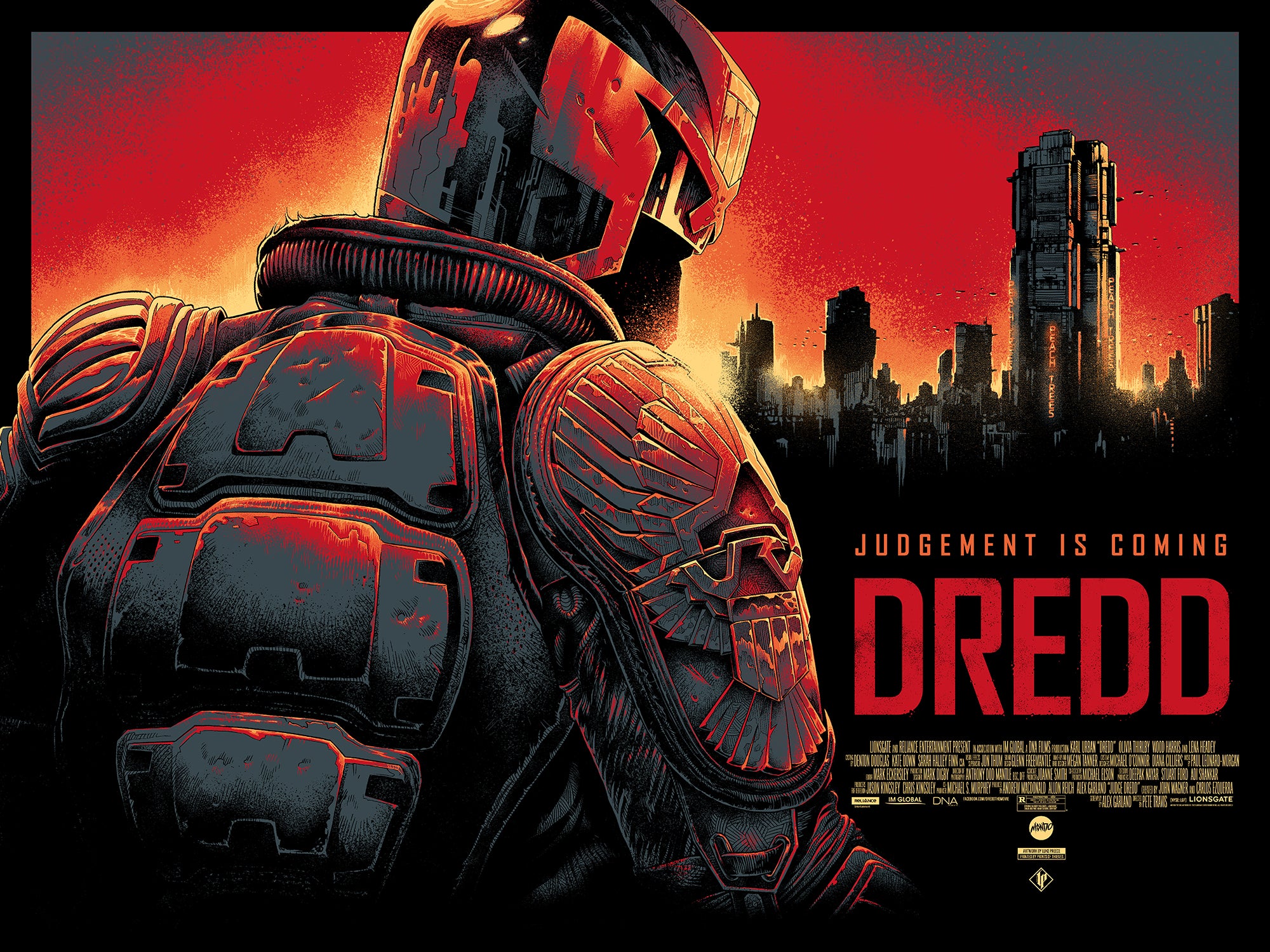 Dredd Movie Poster - High-Quality Print for Home, Office & Theater Decor - Perfect for Movie Fans & Collectors