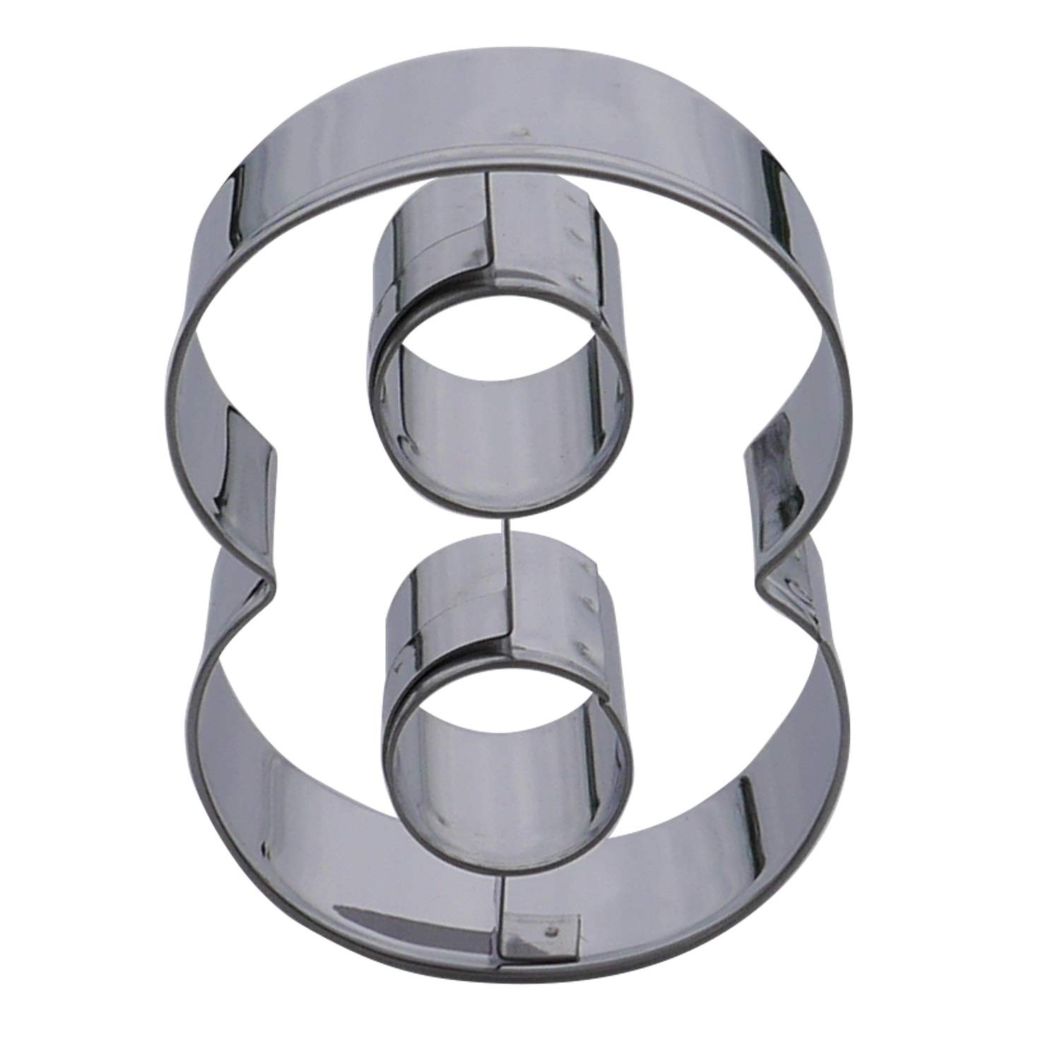 Stainless Steel Number Cookie Cutters Set of 8 - Perfect for Birthday Cakes, DIY Baking, and Holiday Desserts