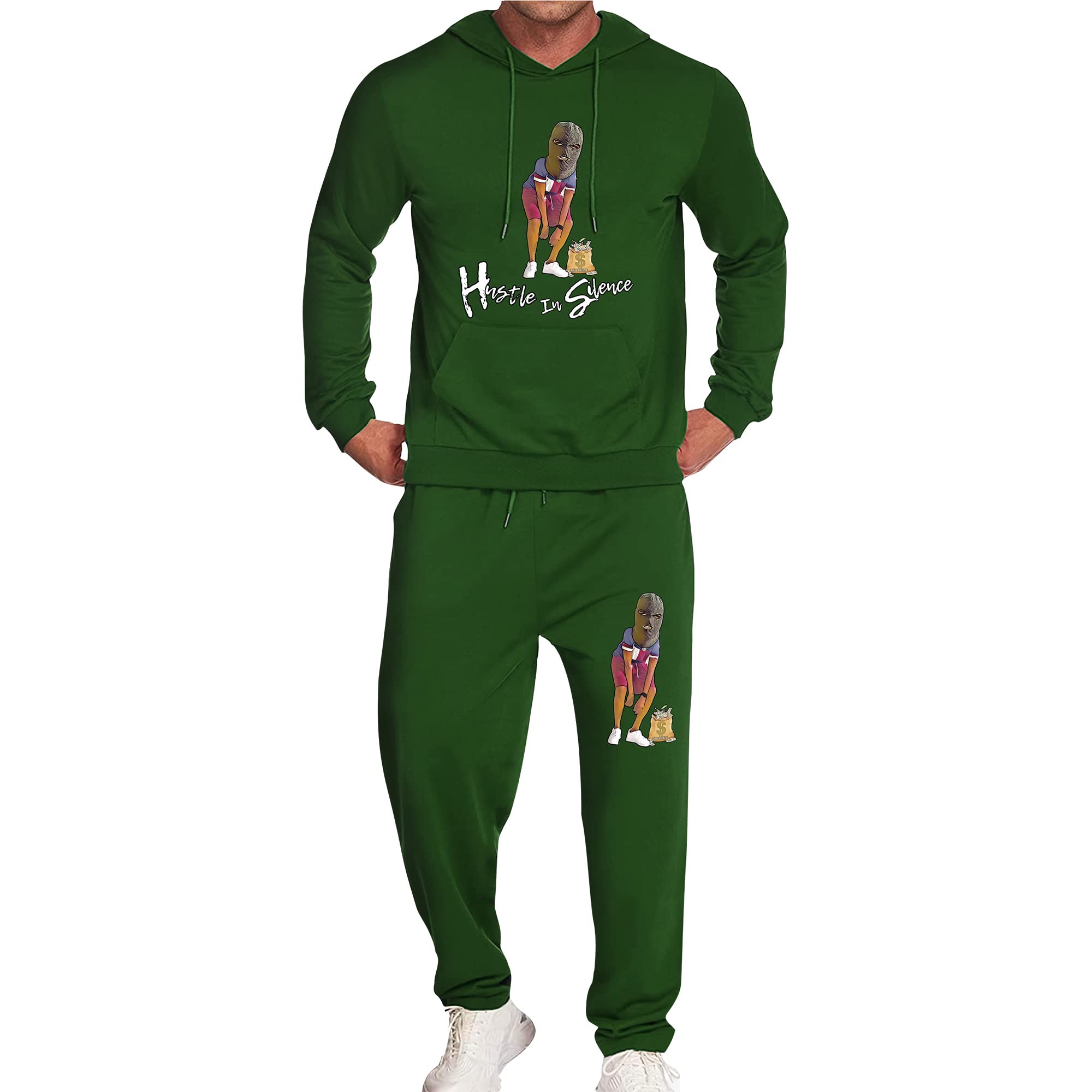 Men's Athletic Tracksuit Set - 2 Piece Casual Jogging Sweatsuit for Running, Gym & Lounge Wear - Comfortable Workout Outfit for Men