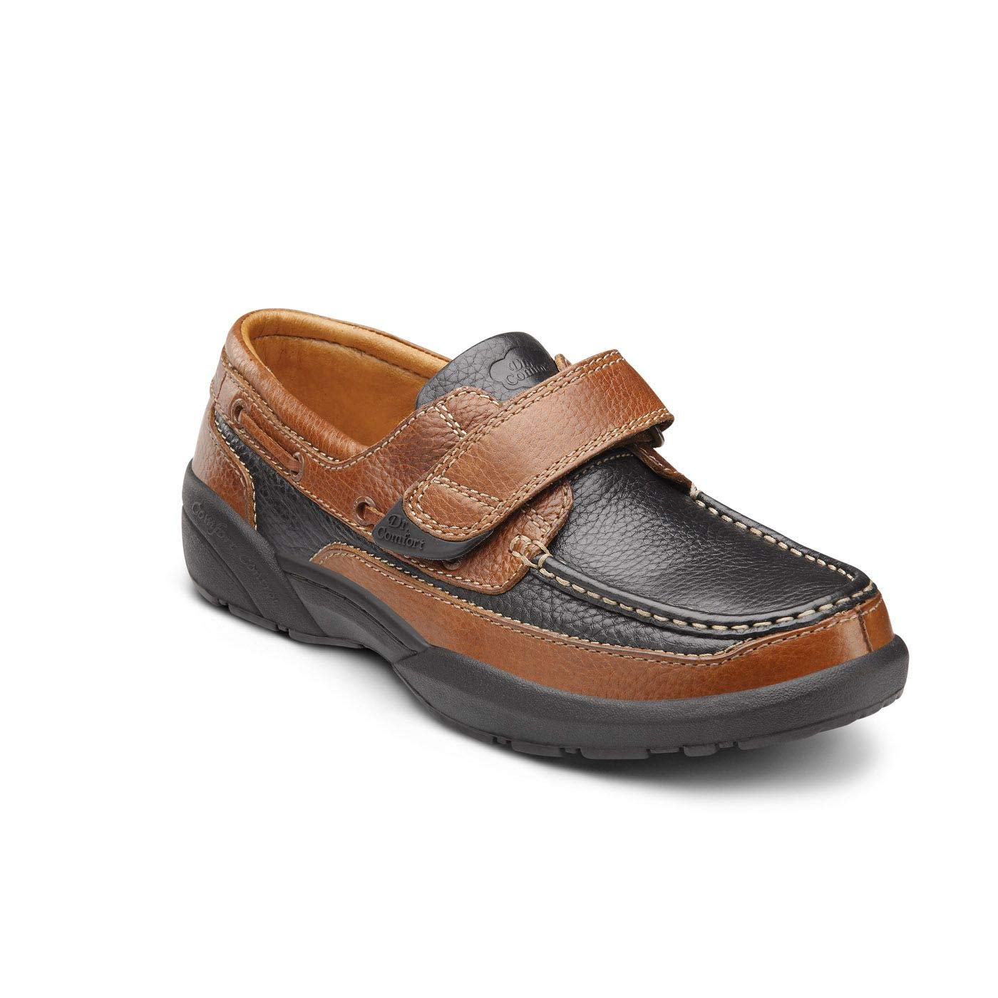Dr. Comfort Mike Men's Therapeutic Diabetic Extra Depth Shoes - Chestnut/Black - Comfortable Walking Shoes for Diabetics with Swollen Feet - Perfect for Daily Wear, Work & Outdoor Activities