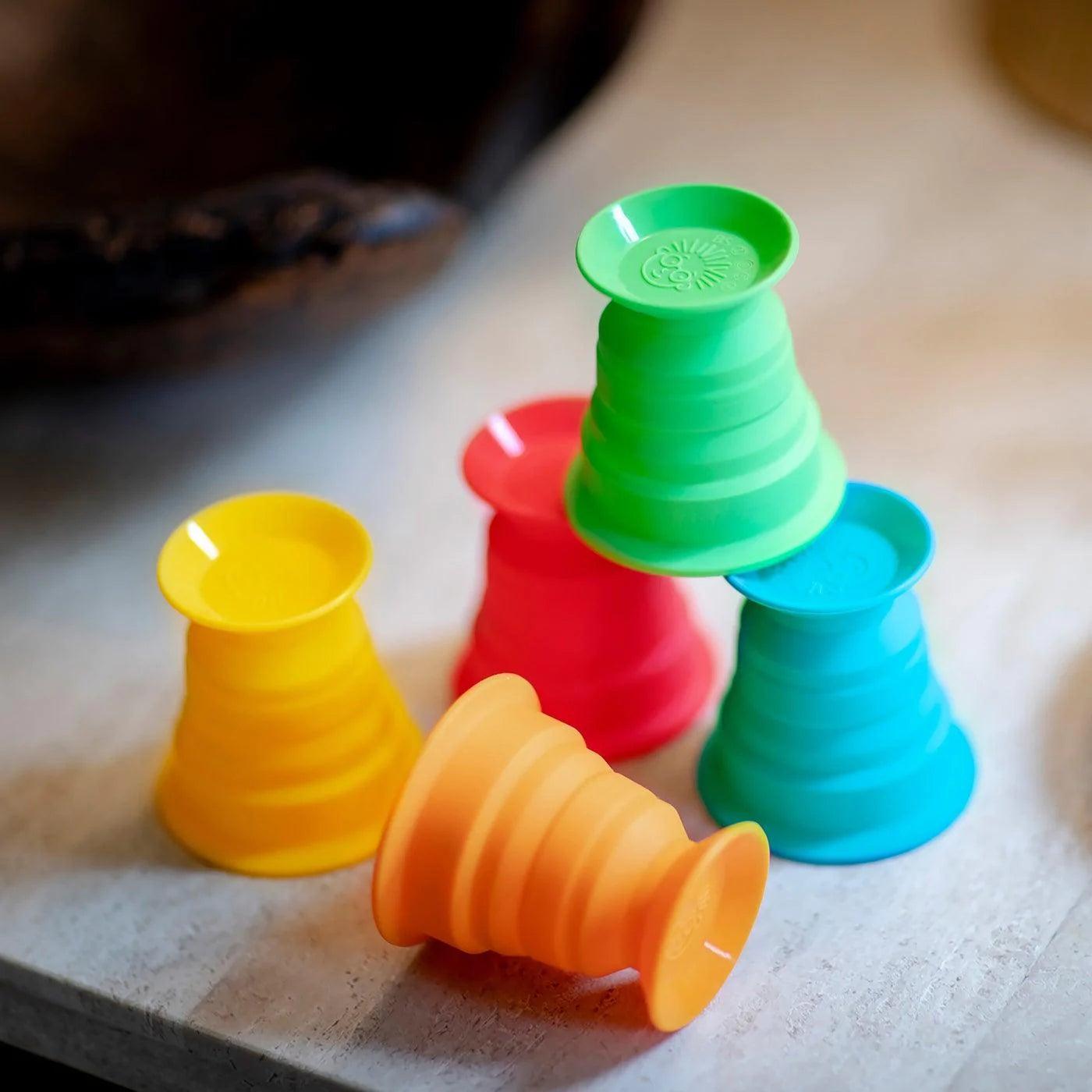 Baby Einstein Stack & Squish Cups™ - 6-Piece Sensory Stacking Toy Set for Toddlers, Early Learning Developmental Toys with Textured Surfaces - Perfect for Bath Time, Beach Play & Indoor Educational Activities