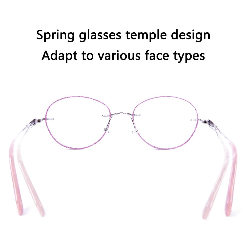 Progressive Multifocal Photochromic Reading Glasses for Women - Pure Titanium Frame & HD Resin Lenses - Light Adjusting Outdoor Sunglasses (Purple, +2.50) - Perfect for Reading, Driving, and Outdoor Activities