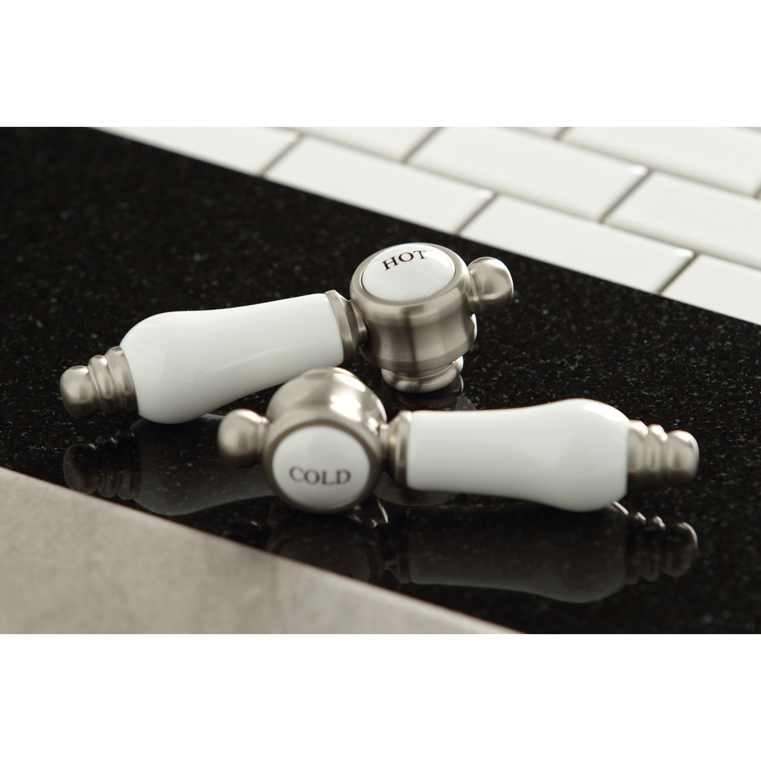 Bel Air KB1978BPL Brushed Nickel Widespread Bathroom Faucet - 2 Handle 3 Hole Deck Mount with Pop Up Drain - Perfect for Modern Bathroom Renovation & Vanity Upgrade