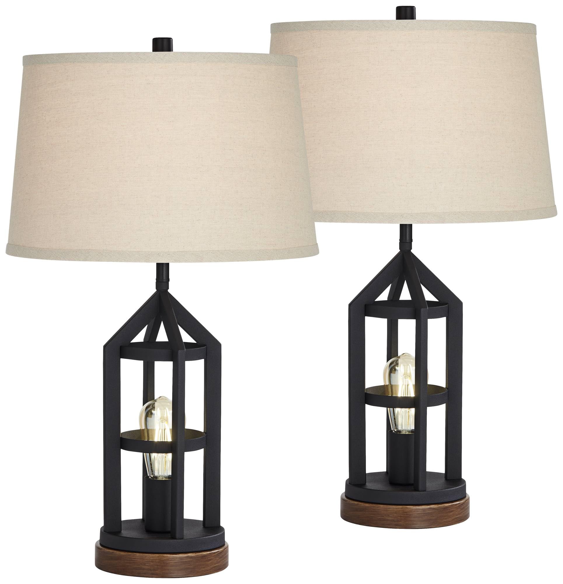 Franklin Iron Works Lucas Western Table Lamps Set of 2 - 26