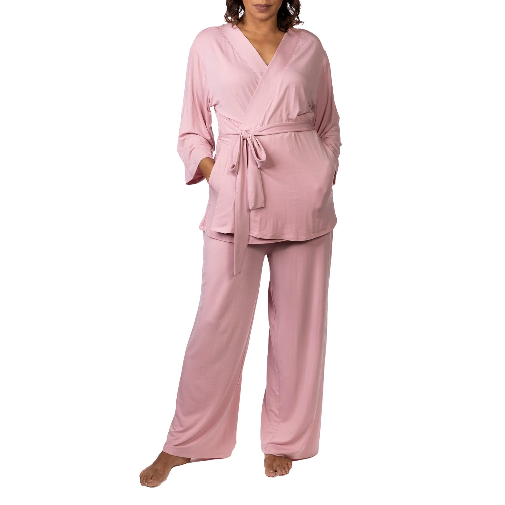 Post Mastectomy Pajamas with Drain Pockets - Soft & Comfortable Recovery Pajamas for Breast Surgery, Tummy Tuck, Hysterectomy - Perfect for Hospital Stay and Home Recovery