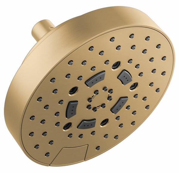 7-Function H2OKinetic Shower Head with Luxe Gold Finish - 1.75 GPM Water-Saving Design for Spa-Like Experience | Perfect for Bathroom Upgrade & Luxury Home Renovation