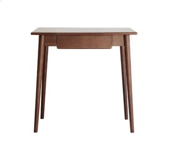 Solid Oak Wood Office Desk with Spindle-Shaped Slanted Legs - Modern Home Office Furniture for Work & Study