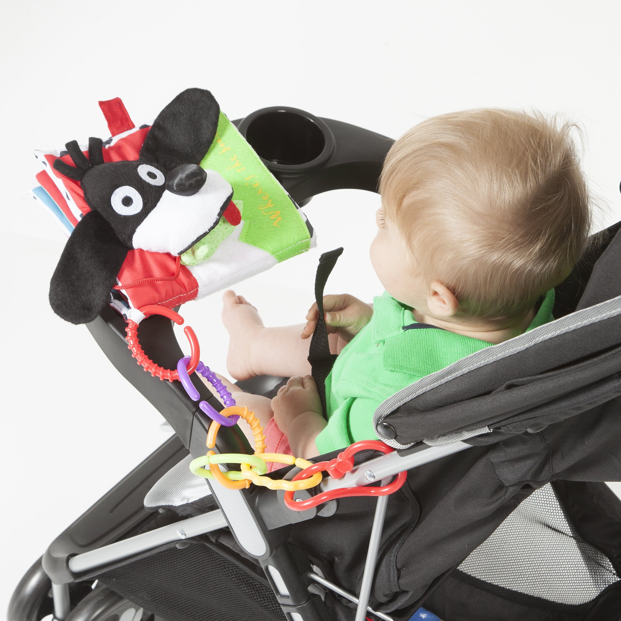 Manhattan Toy Soft Activity Book with Tethered Toy - Interactive Dog Chew Toy for Puppies & Teething, Perfect for Early Learning & Playtime
