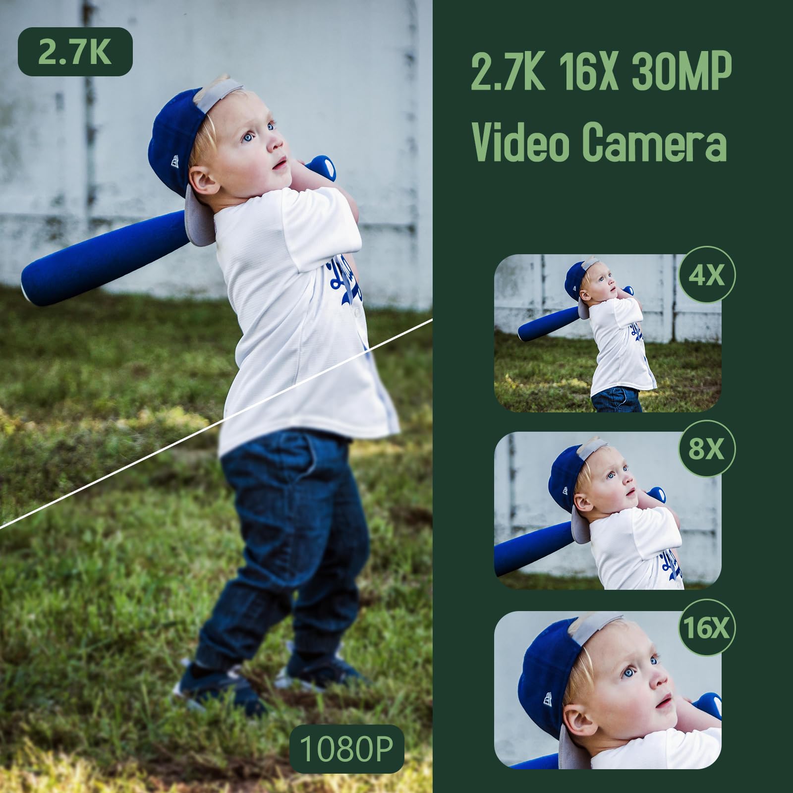 2.7K 48MP Vlogging Camera with 16X Zoom & Flip Screen - Perfect for YouTube & Travel Vlogging