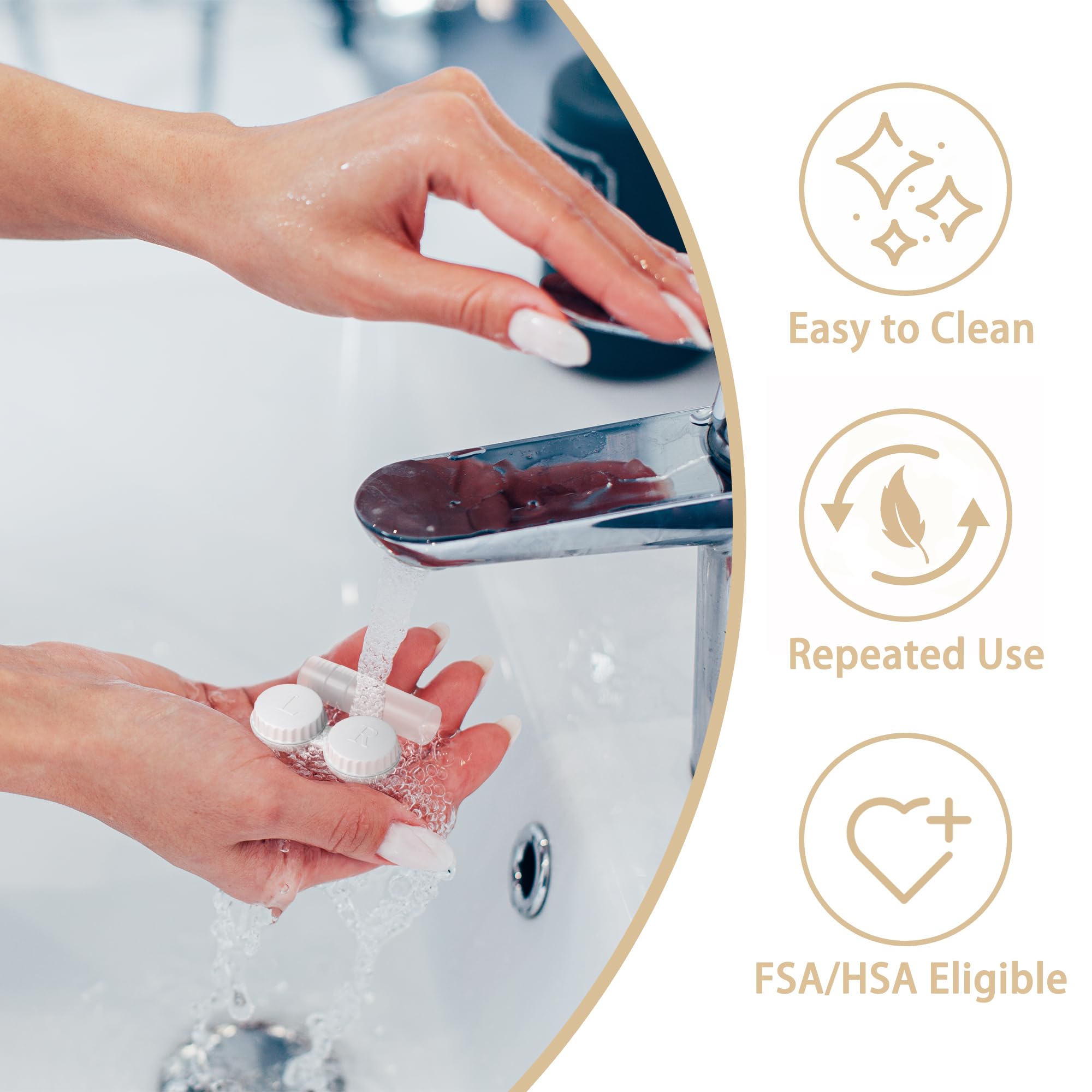 Travel Contact Lens Case with Solution - Cute & Portable Contact Lens Holder for Daily Use, Outdoor Activities & Trips | Perfect for Travelers & On-the-Go Lifestyle