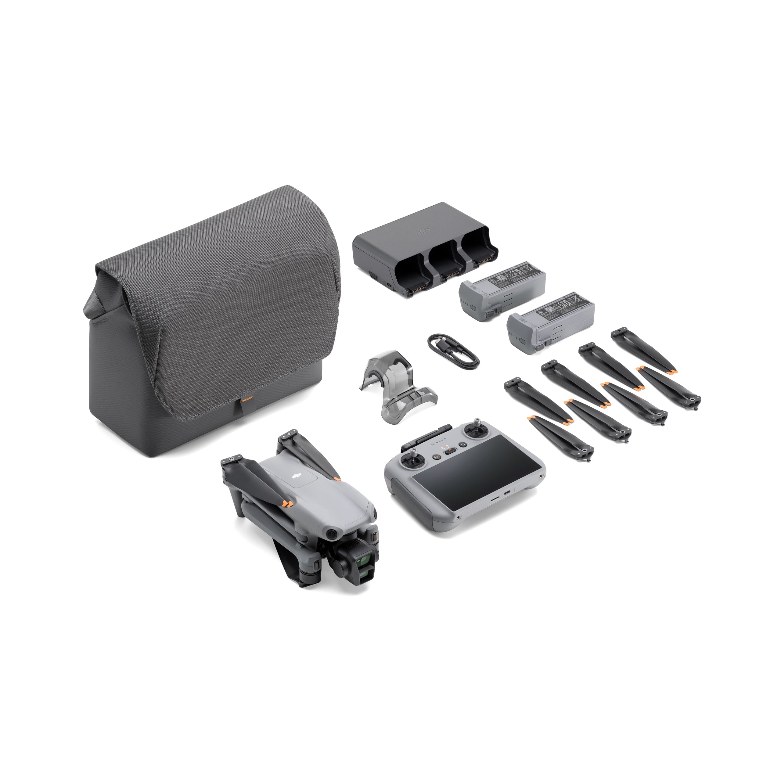 DJI Air 3 Drone Fly More Combo with RC 2 - 4K Dual Camera, 46-Min Flight Time, Omnidirectional Obstacle Sensing - Perfect for Aerial Photography, Travel Vlogging & Outdoor Adventures