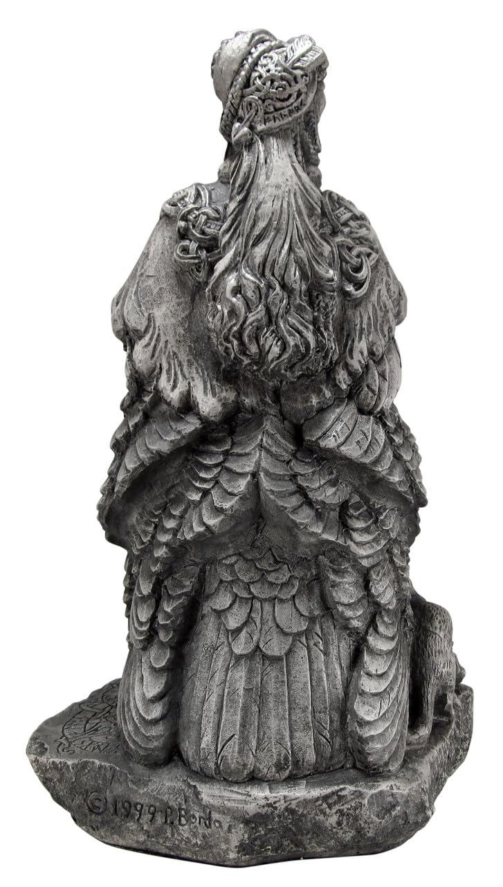 Freya Statue - Norse Goddess of Love, Beauty & War - 13 Inch Viking Figurine with Stone Finish - Perfect for Home Altar, Norse Decor & Viking Enthusiast Gifts