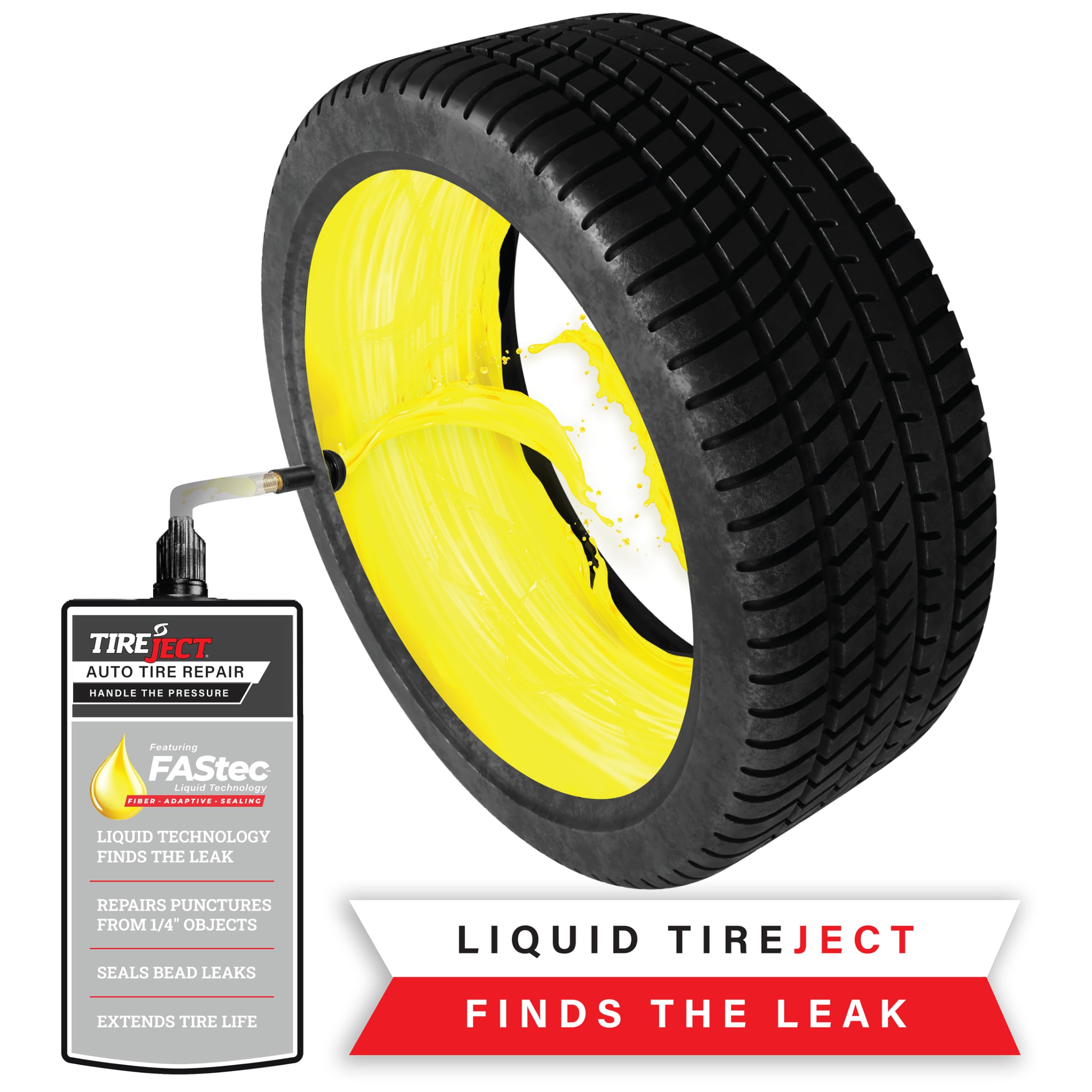 TireJect 2-in-1 Tire Sealant & Bead Sealer Kit for Truck/SUV - Fast Leak & Puncture Repair | Emergency Roadside Flat Tire Fix for Off-Road & Highway Driving