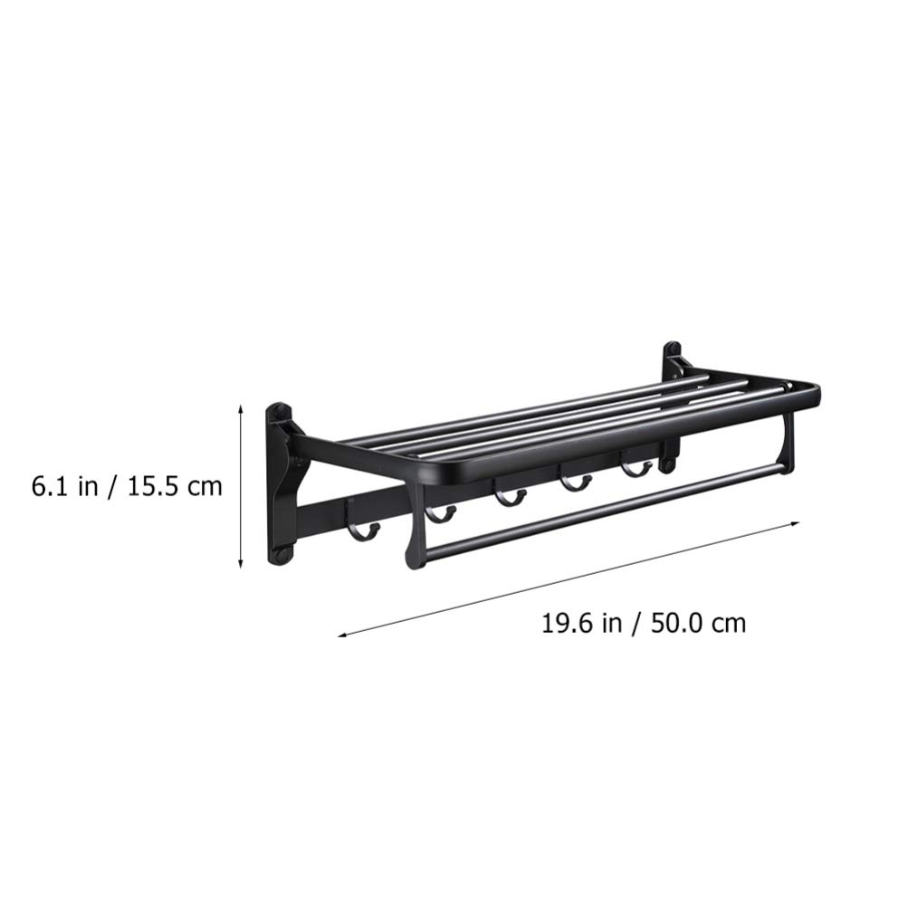 Foldable Towel Rack - Space Saving Bathroom Towel Holder with Hanging Rod, Durable Folding Towel Bar for Bathroom & Kitchen Storage | Perfect for Small Spaces, Apartments, RVs & Laundry Rooms