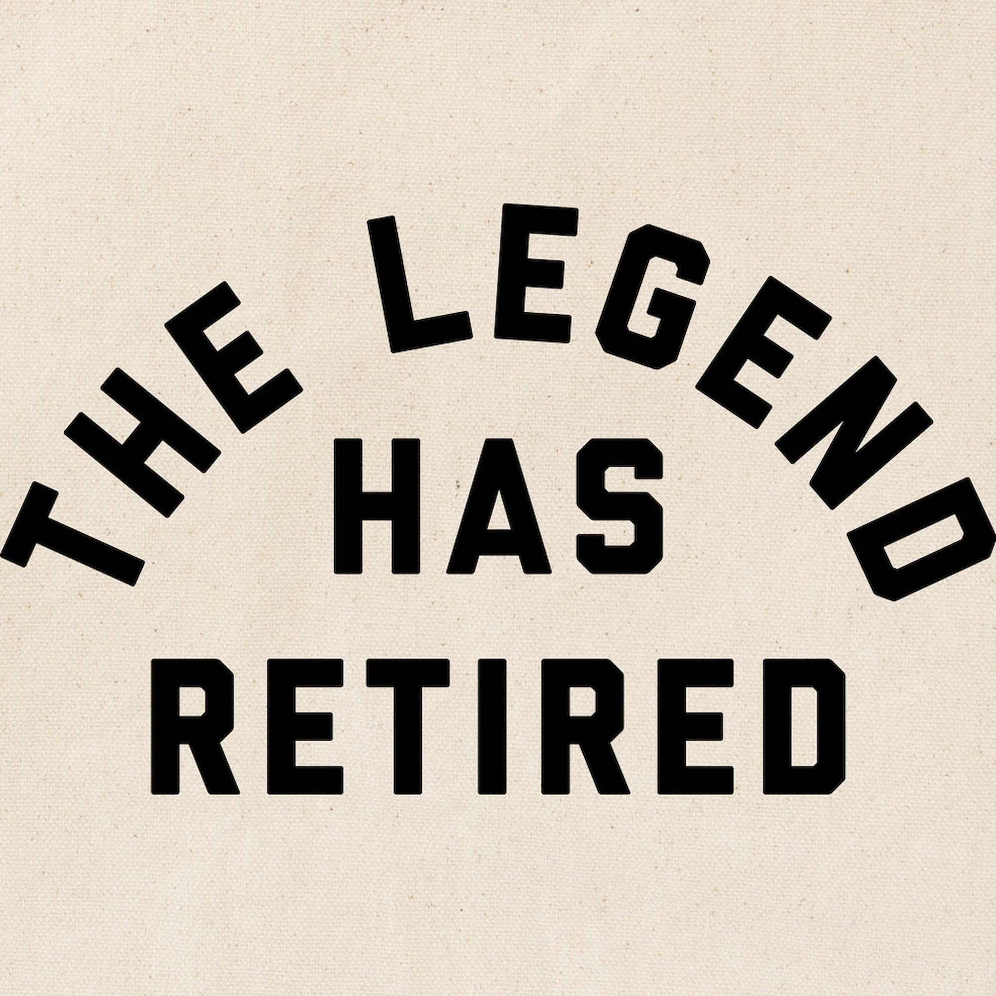 The Legend Has Retired Tote Bag - Natural Canvas Reusable Shopping Bag for Groceries, Beach & Everyday Use | Eco-Friendly & Durable
