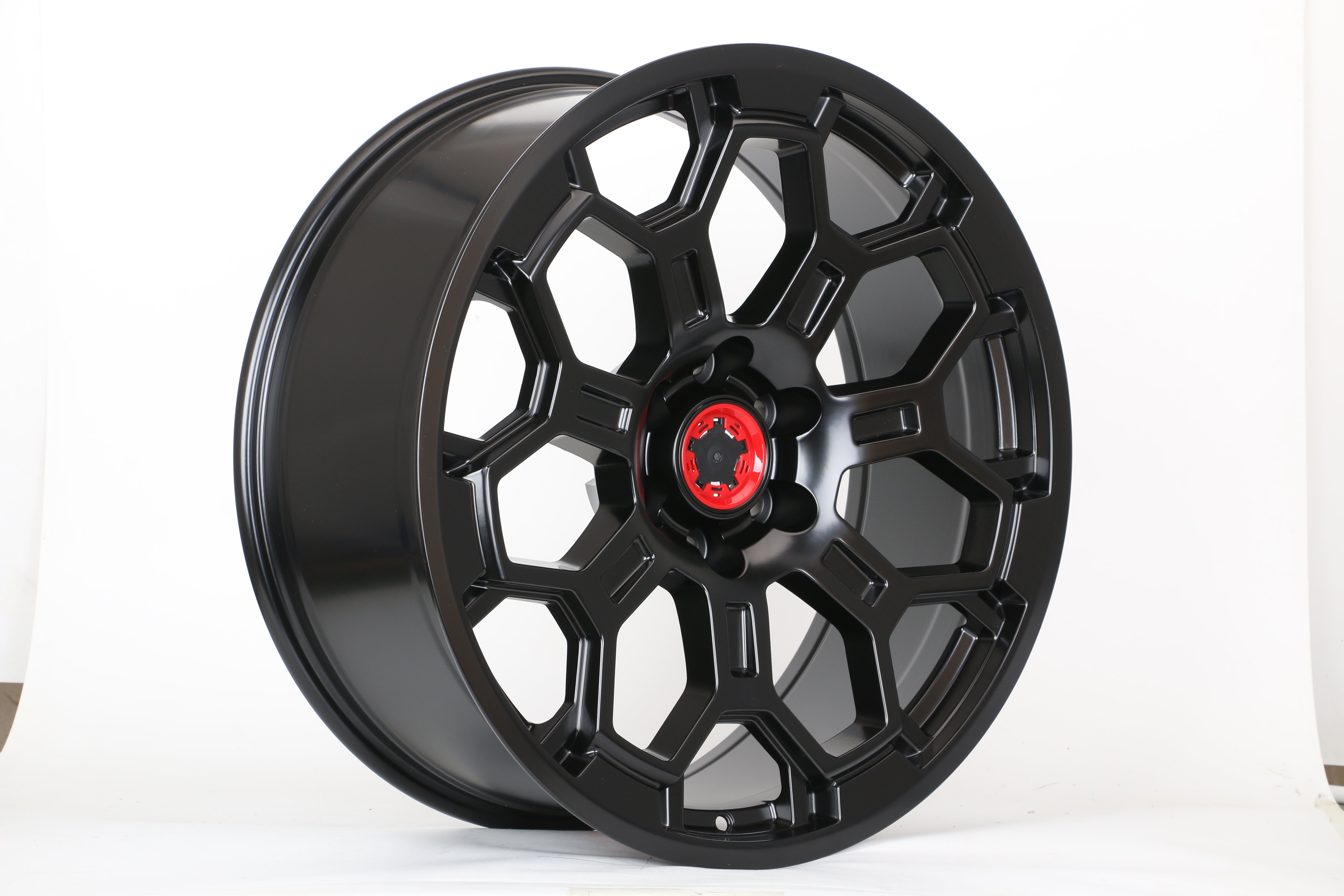 18-Inch Satin Black Pro-Style Flow Formed Wheels for Toyota Tundra & Sequoia - High-Performance Alloy Rims for Off-Road, Street, and Custom Truck Builds