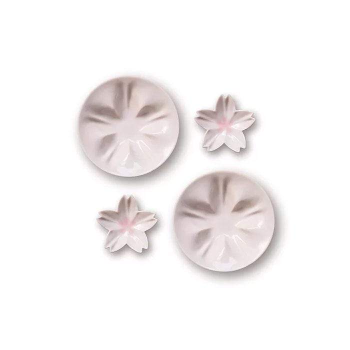 Hiracle Sakura Porcelain Dinner Plates Set - 6-Piece Japanese Cherry Blossom Ceramic Plates for Fine Dining, Wedding, and Home Decor