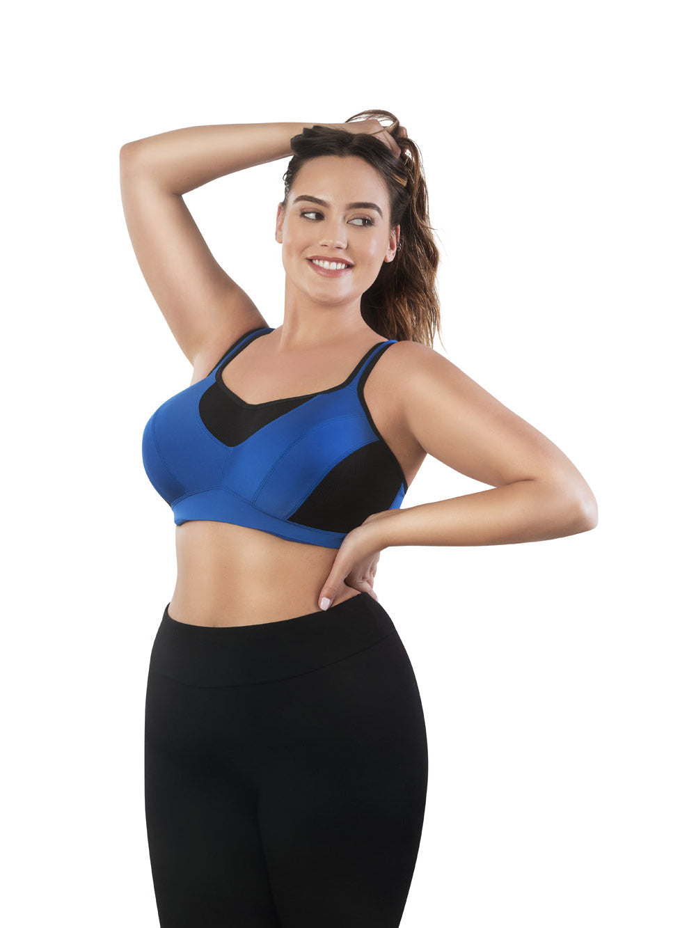 Parfait Dynamic Padded Performance Sports Bra - Dazzling Blue | High Support Workout Bra for Running, Yoga & Gym | Moisture-Wicking & Comfortable Activewear