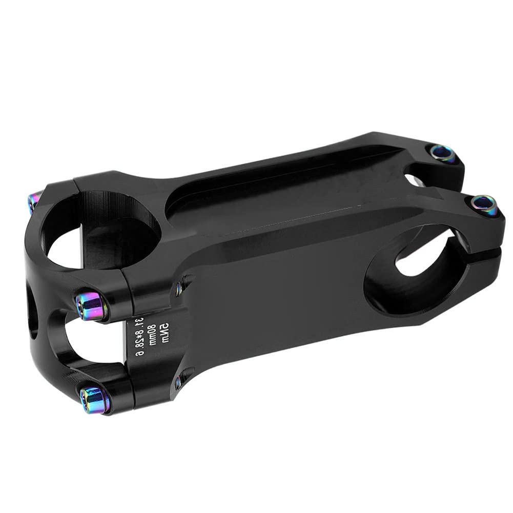 FASJ 80mm MTB Bike Handlebar Stem - Lightweight Aluminum Alloy Bicycle Stem for Mountain, BMX & Road Bikes | Perfect for Trail Riding, Commuting & Urban Cycling