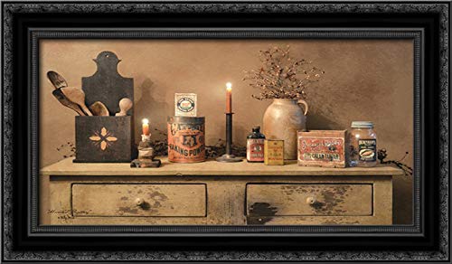 Canvas Art in a Black Ornate Wood Frame