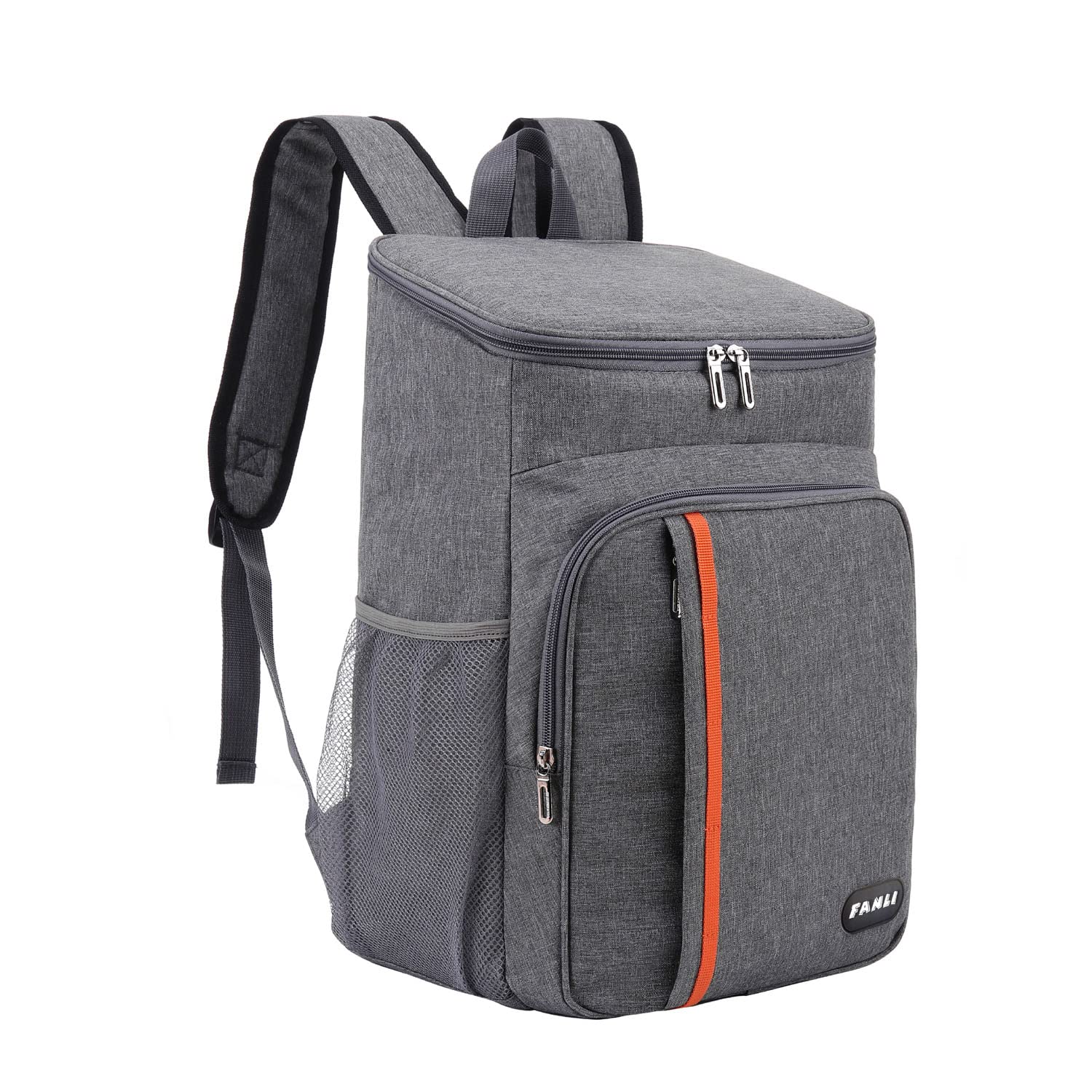 Fanli Insulated Lunch Bag Picnic Backpack - Leakproof Cooler for Food & Wine - Perfect for Camping, Hiking, Beach, Park & Day Trips - Grey (Men & Women) - Ideal for Outdoor Adventures, Picnics & Work Lunch Storage