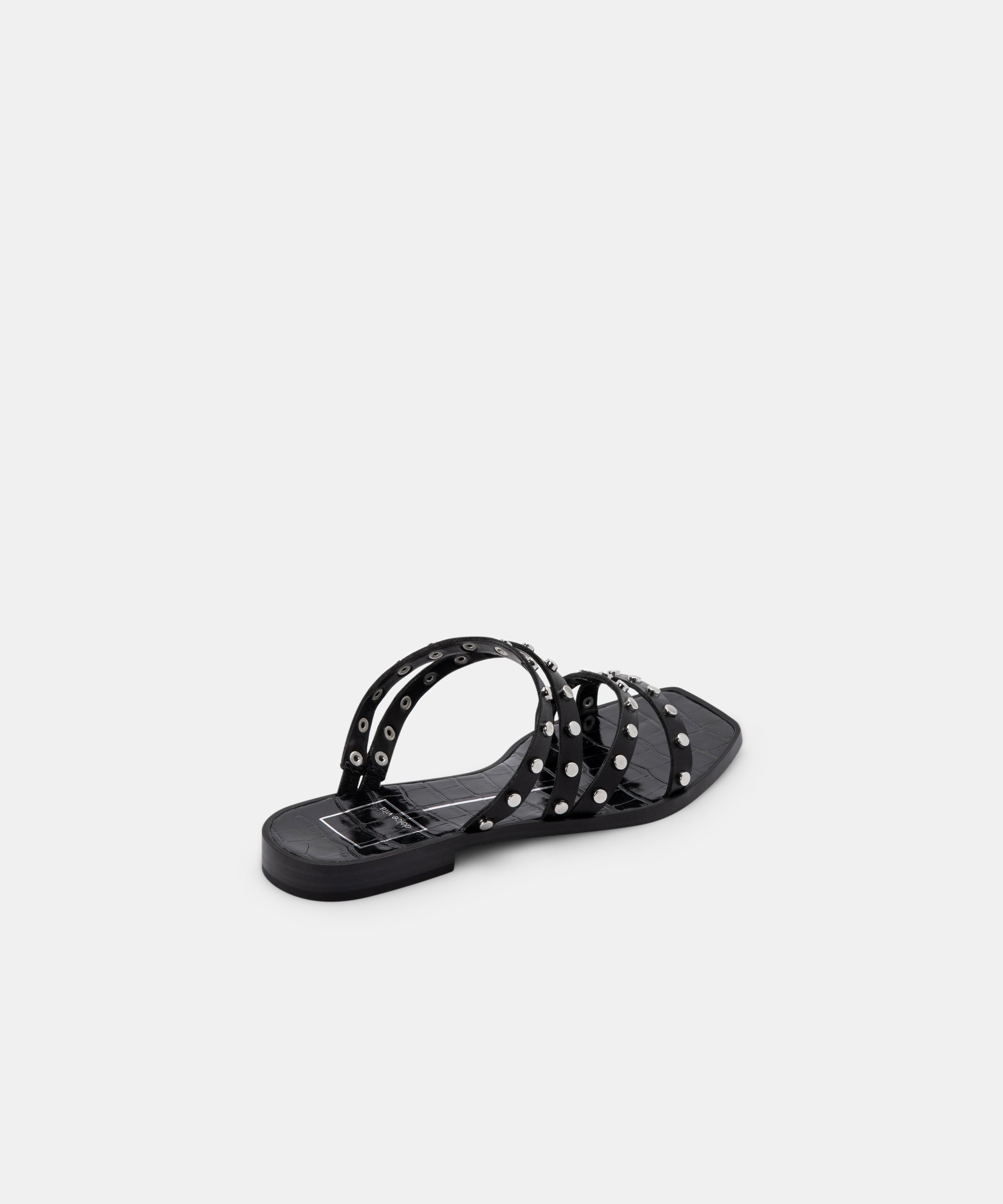IZABEL Studded Sandals for Women - Black Stella | Comfortable & Stylish Summer Sandals for Beach, Party & Casual Outfits