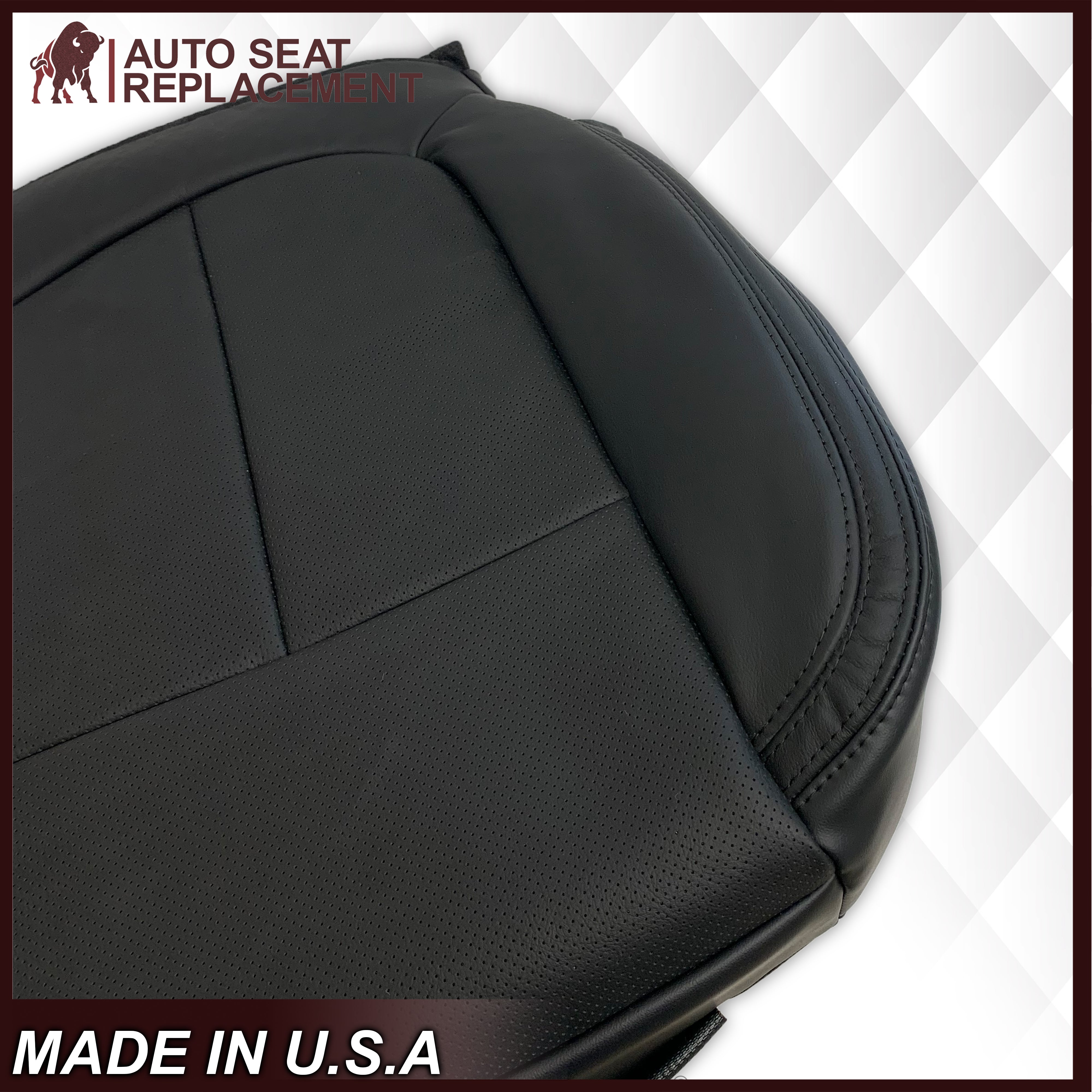 2009-2014 Ford F-150 Platinum Edition Perforated Genuine Leather Seat Covers - Premium Custom Fit Replacement Covers for Truck Interior Upgrade & Comfort Enhancement - Perfect for Road Trips, Daily Commutes and Off-Road Adventures