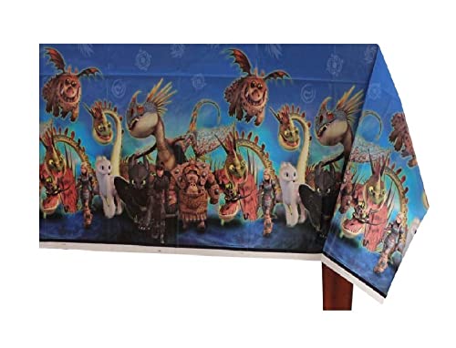 How to Train Your Dragon Birthday Party Supplies - 16-Piece Decoration Set with Plates, Napkins, Cups, Table Cover, Banner & Stickers - Perfect for Kids' Themed Parties & Celebrations