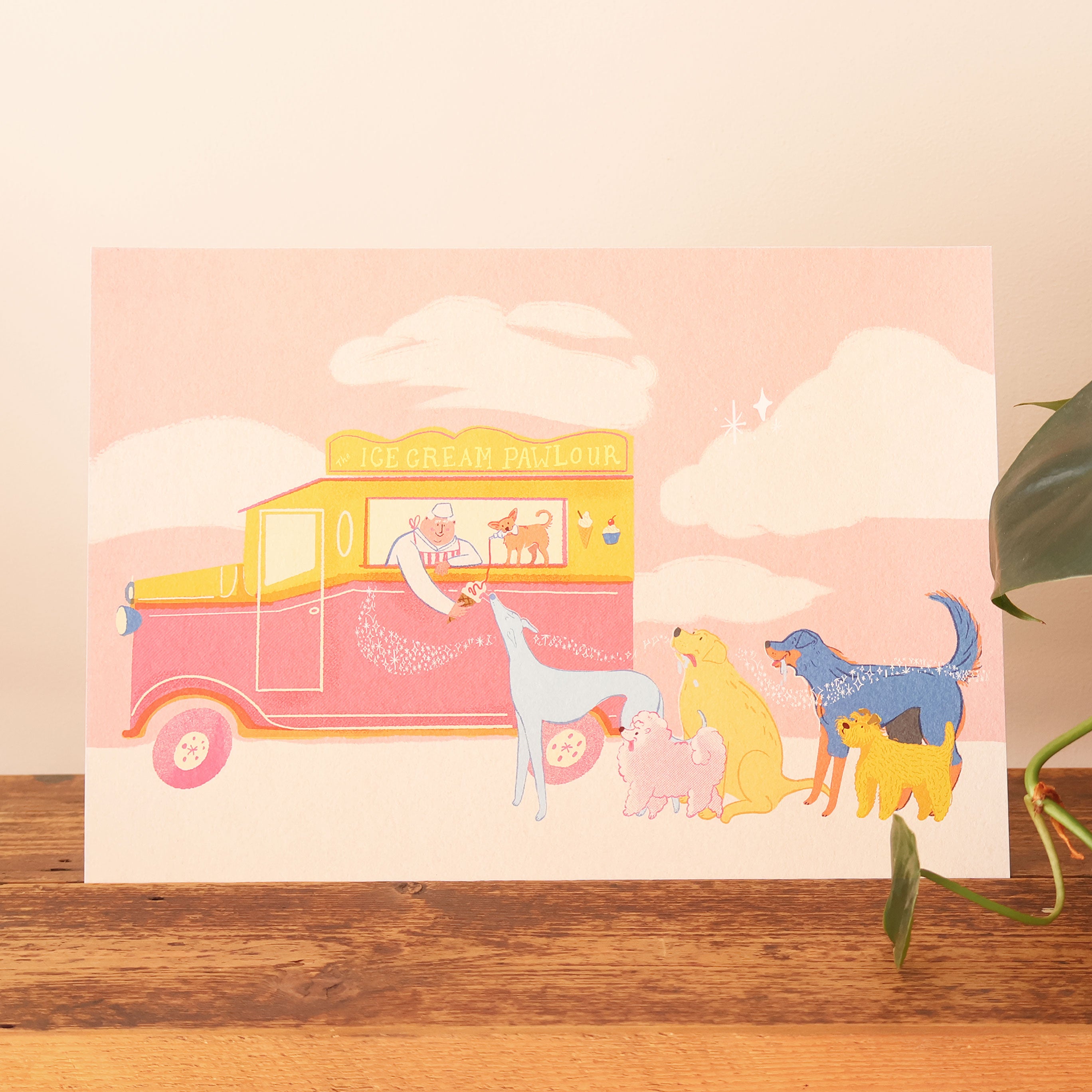 Bryony Moss Ice Cream A4 Print - Beautiful Wall Art for Home, Office & Cafe Decor - Perfect for Kitchen, Bedroom & Gifts