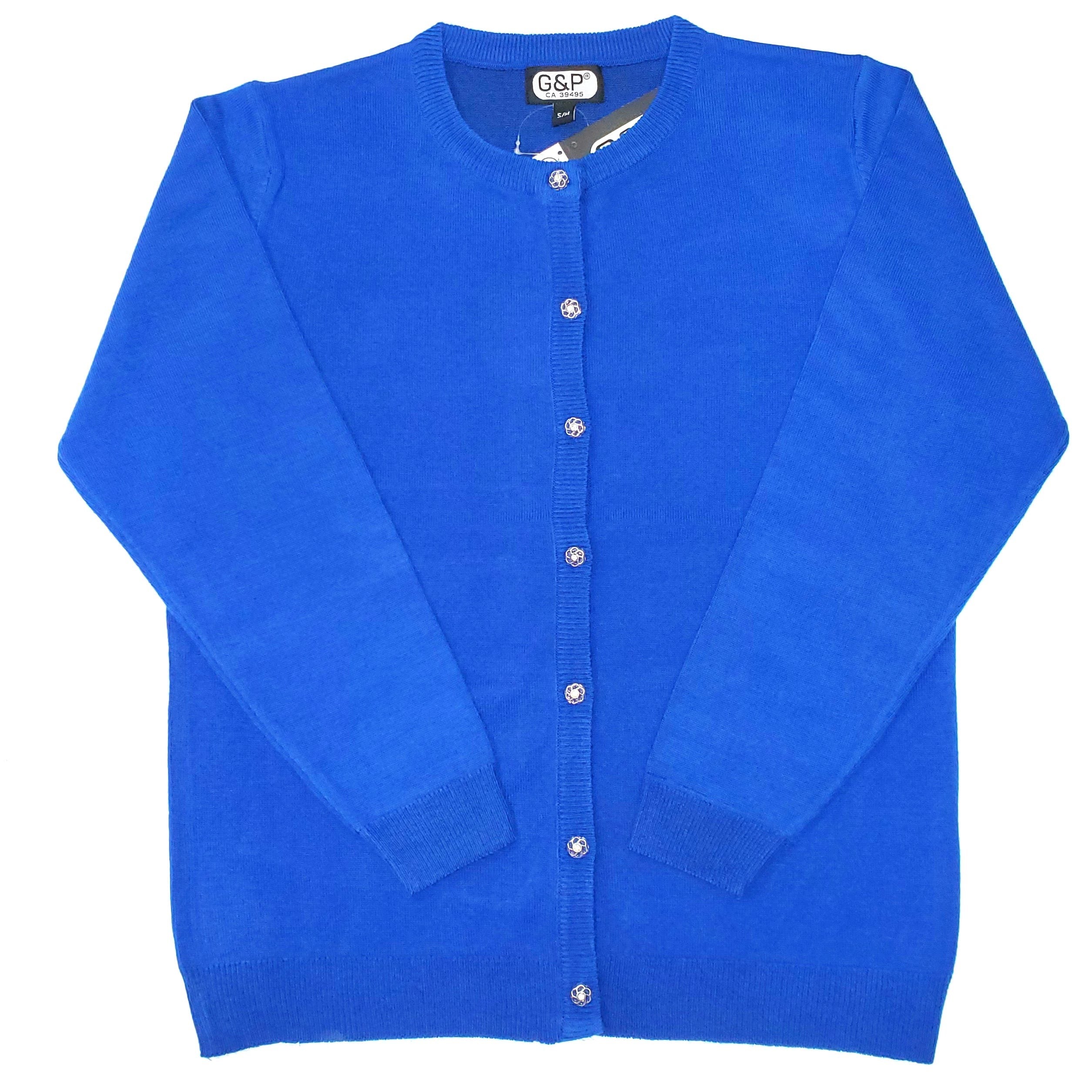 Women's Basic Round Neck Cardigan Sweater - Soft & Comfortable Knitwear for Casual Wear, Office, and Layering Outfits