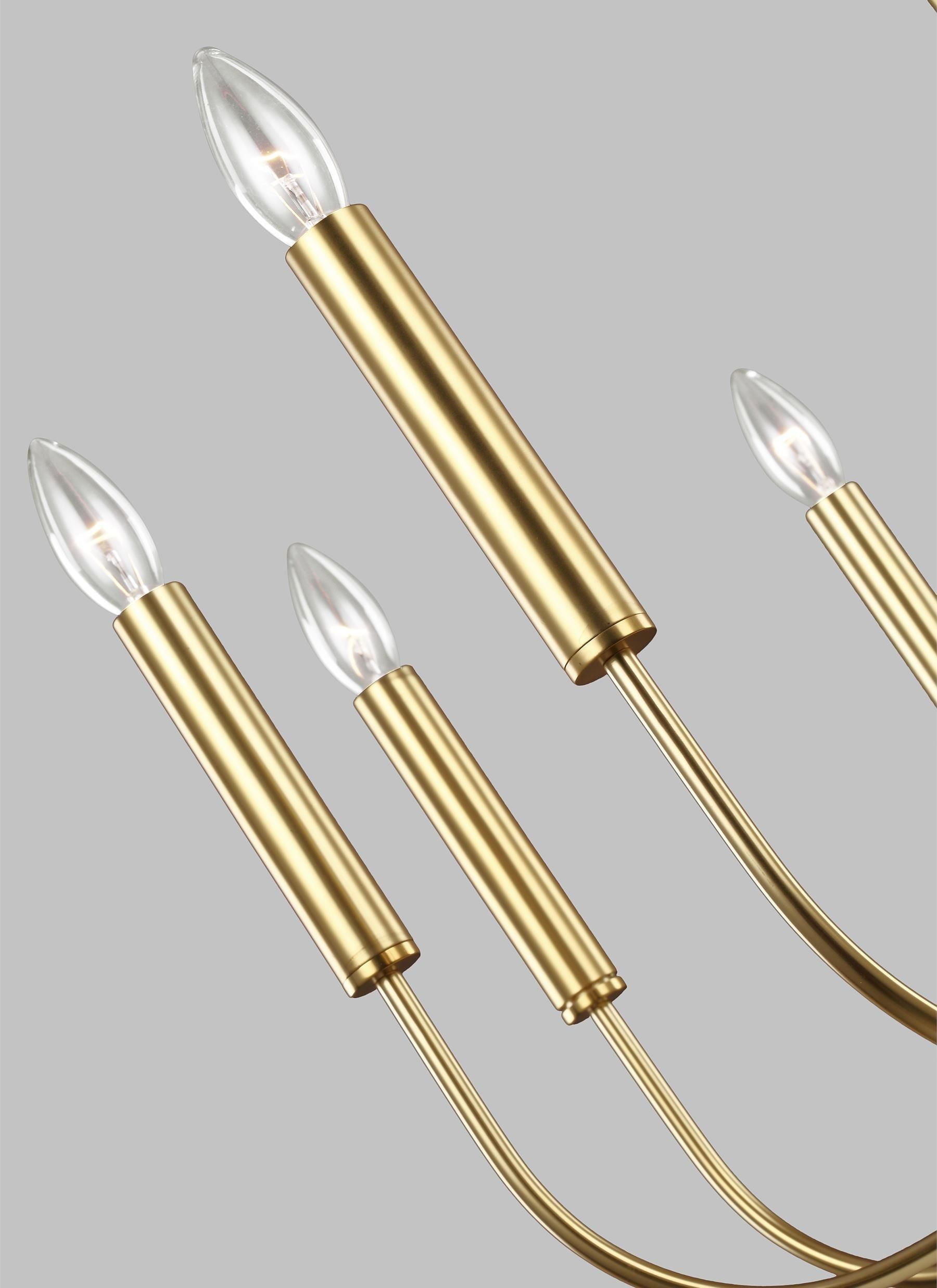 Brianna 9-Light Chandelier Ceiling Fixture in Brass/Polished Nickel Finish - Elegant Dining Room & Bedroom Lighting for Home Decor