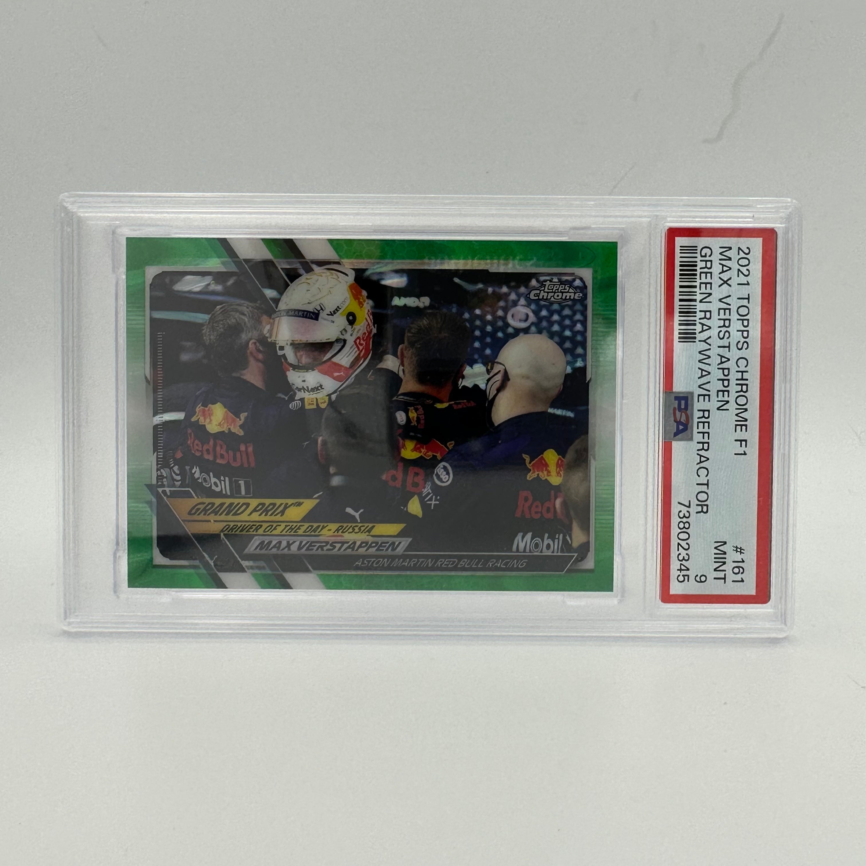 2006 Topps Chrome Max Verstappen #161 Green Raywave Refractor PSA 9 - Rare Racing Card for Collectors & Fans, Perfect for Display & Investment