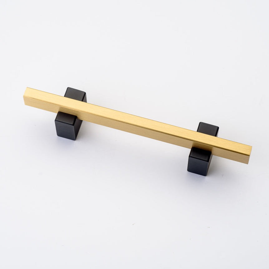 Lew's Two Tone Series Knobs and Handles - Black and Brass Cabinet Hardware for Kitchen & Bathroom Renovation