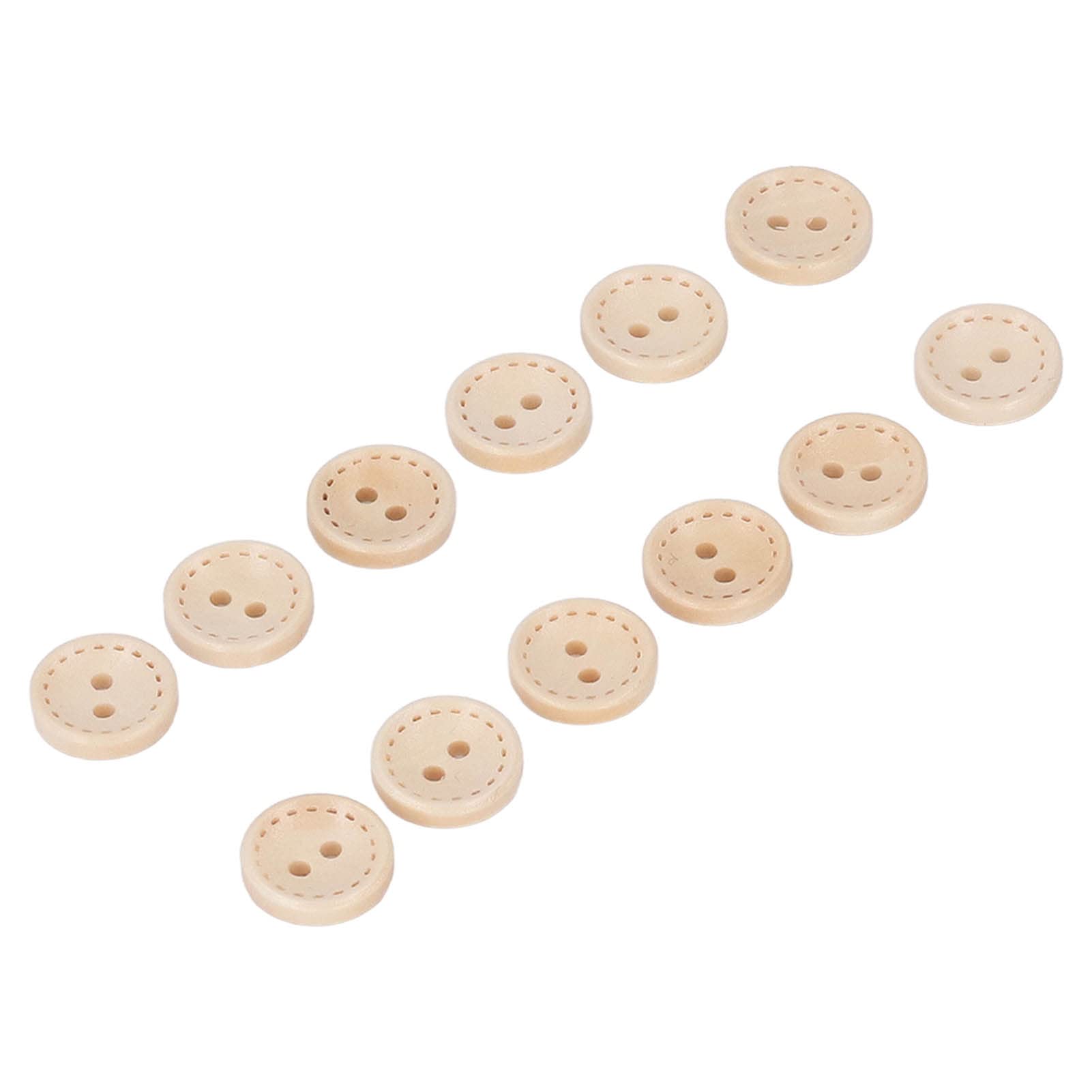 Tgoon Round Wooden Buttons 100pcs - DIY Craft Buttons for Sewing, Scrapbooking, Card Making, Home Decor & Clothing Accessories