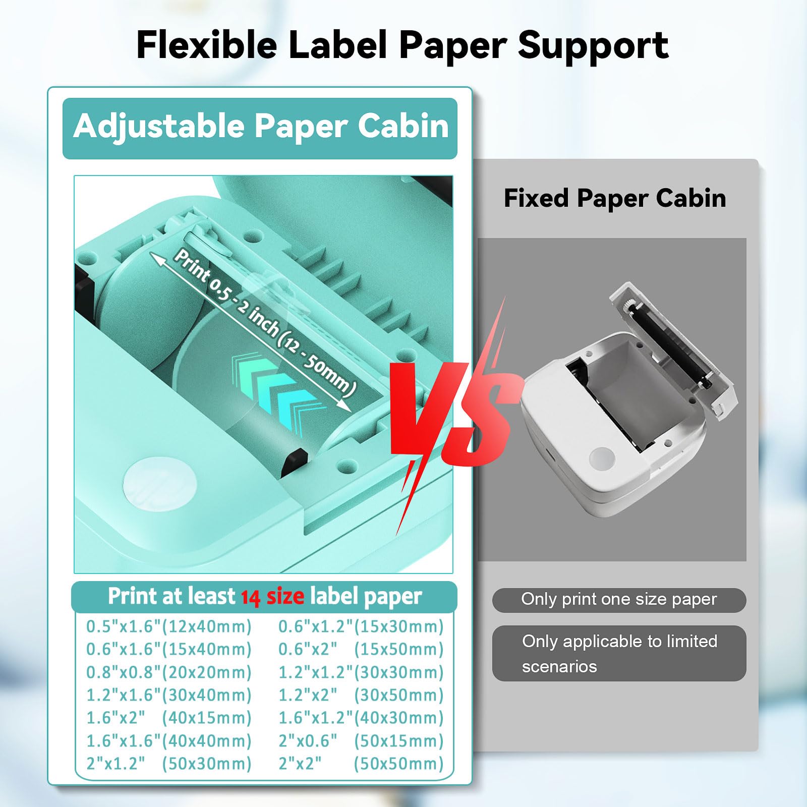 Portable Bluetooth Label Maker Machine - Mini Thermal Sticker Printer for Home, Office & School Organization | Wireless Label Printer for Phones, Kids Items & Photo Notes | Perfect for Organizing Files, Craft Projects & Classroom Supplies